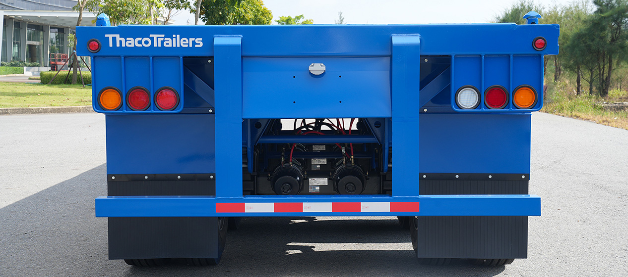 Sơ mi rơ moóc sàn 3 trục 40’ 8 khóa (Thép AG700)