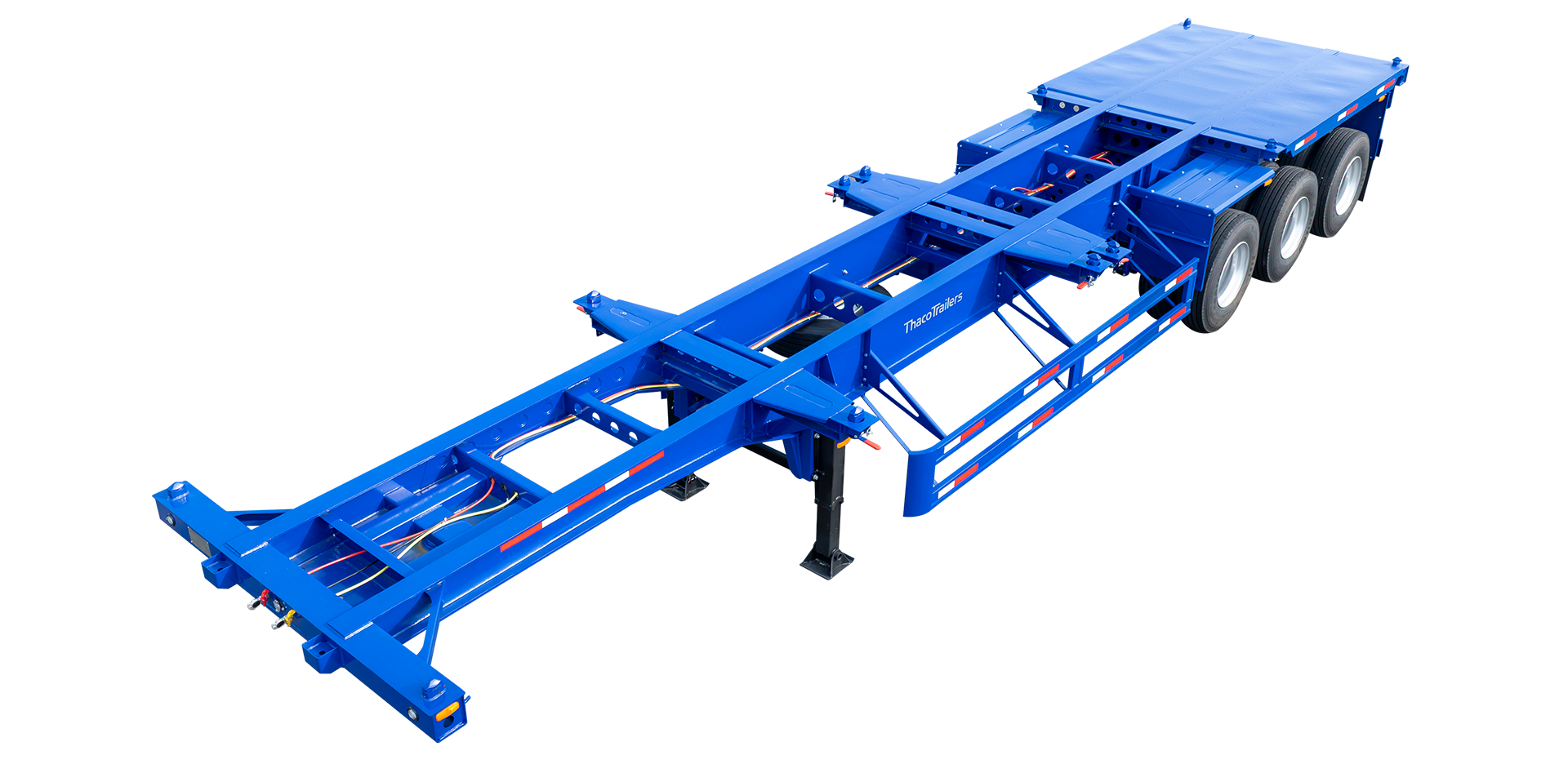 Sơ mi rơ moóc Xương 40 feet 3 trục 12 khóa Thaco Trailers