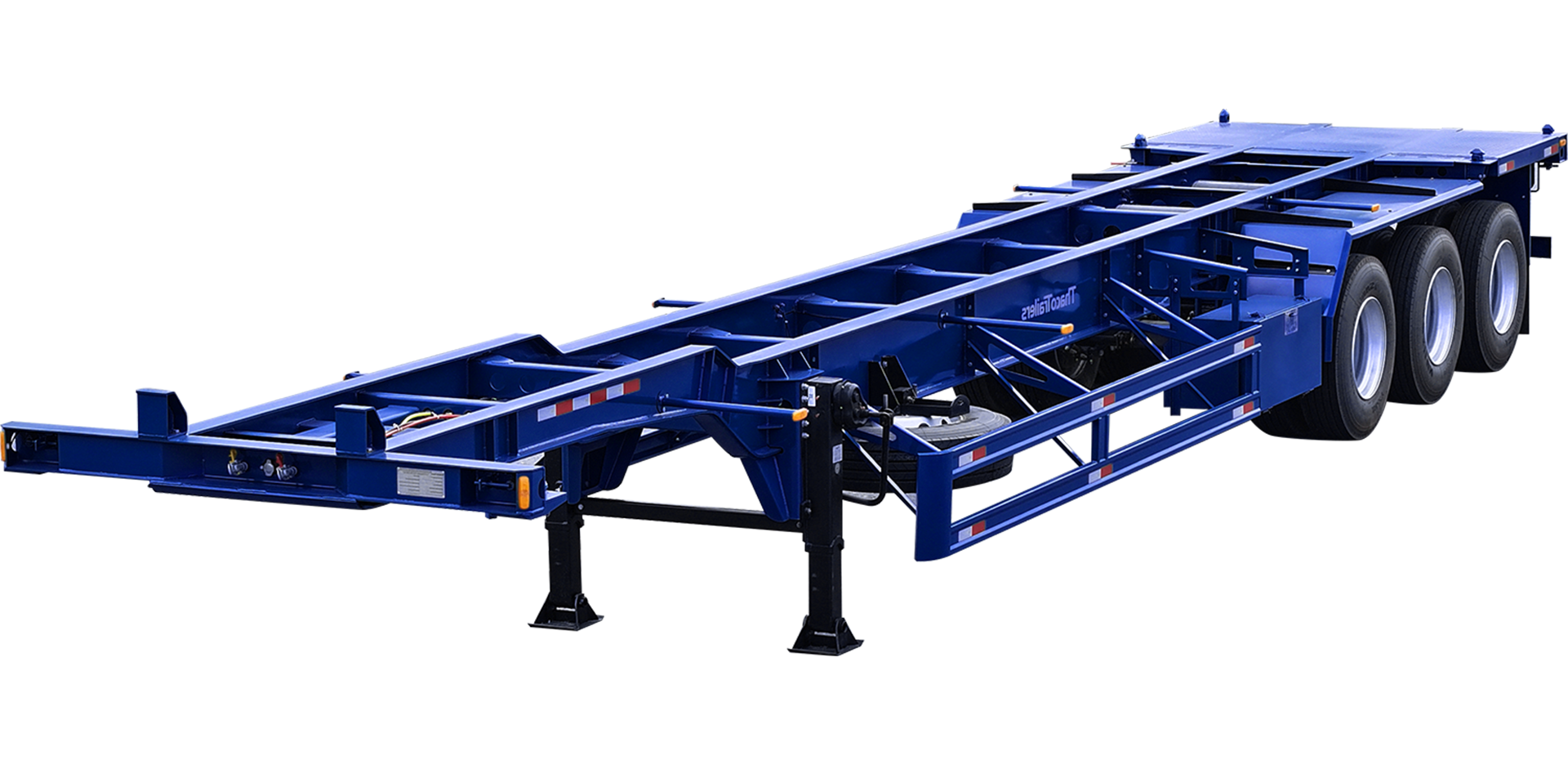 sơ mi rơ moóc xương cổ cò 45 feet 3 trục 6 khóa