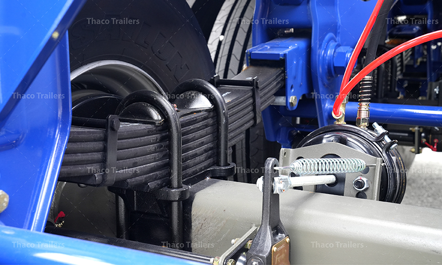 Hệ thống treo trên moóc xương 40 ft 3 trục