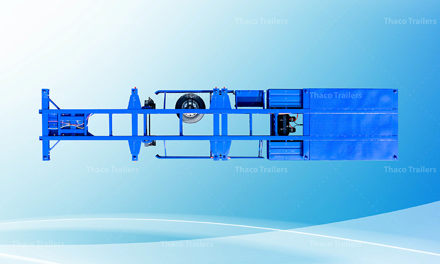 kết cấu khung xương của sơ mi rơ mooc xương 40 ft 3 trục