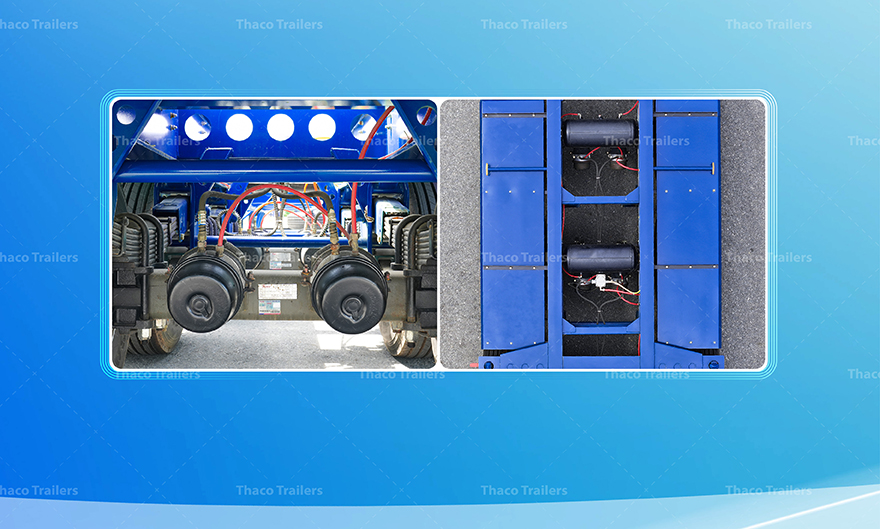 Van chia Wabco và hệ thống phanh Locke 3 trục đảm bảo an toàn khi vận hành