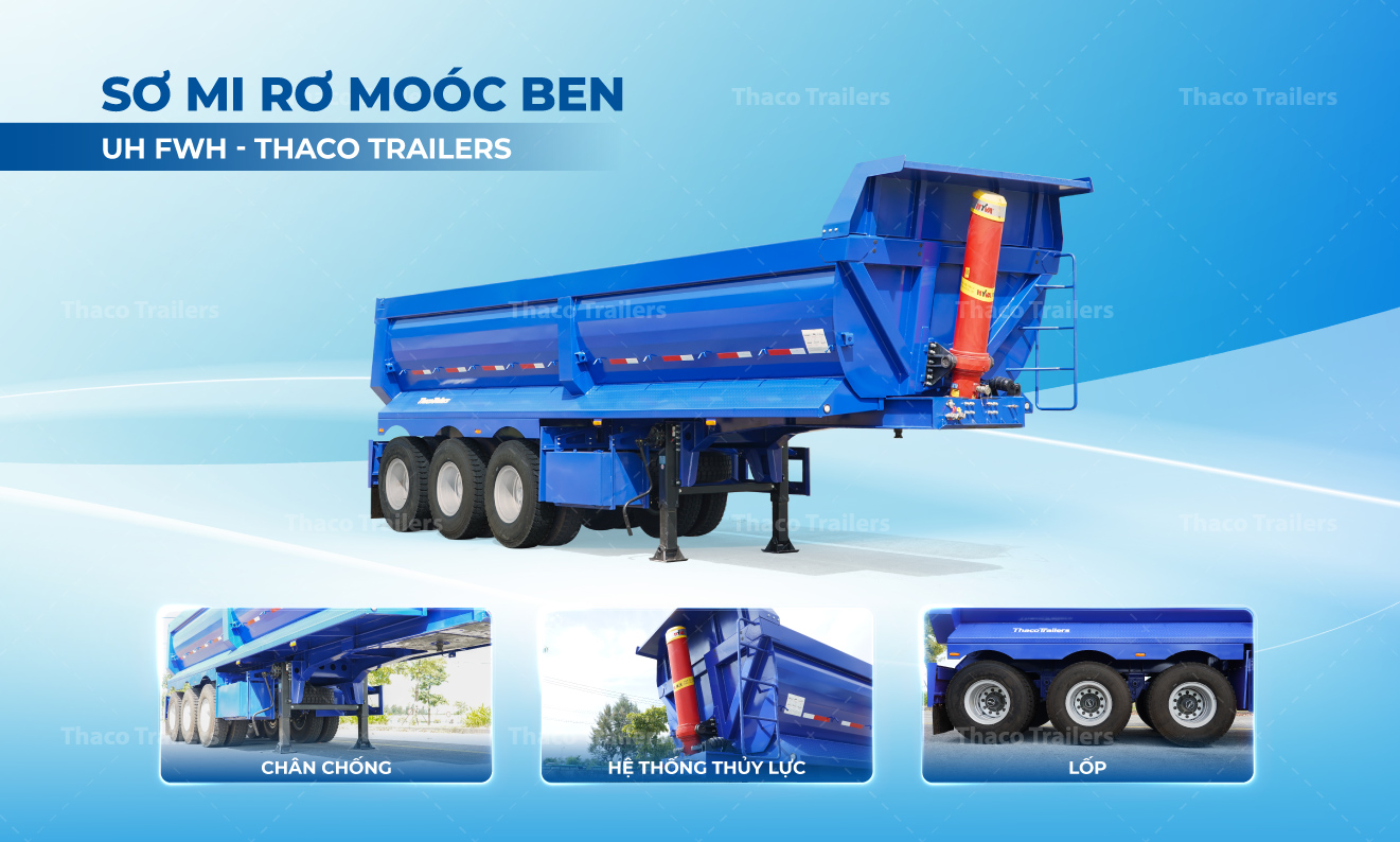 Sơ mi rơ moóc Ben UH – FWH đáp ứng hiệu quả yêu cầu khai thác của các doanh nghiệp