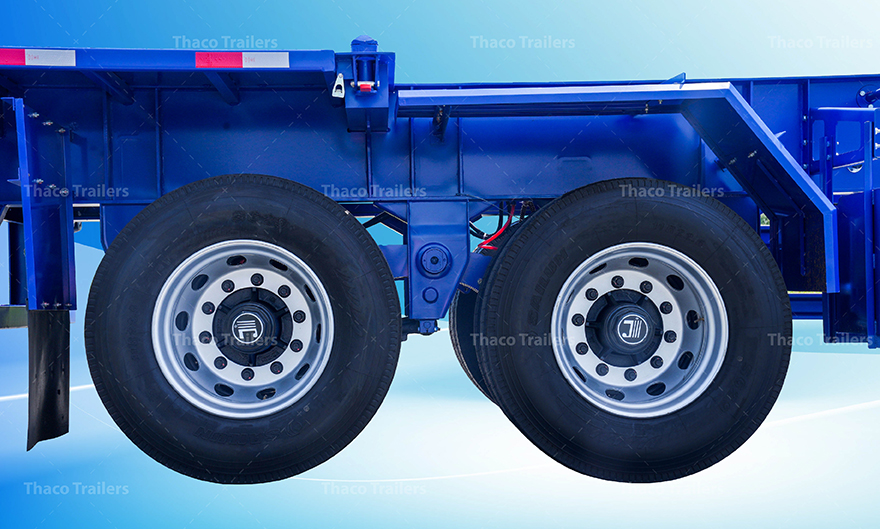 Lốp mooc 20ft 2 trục chuyên dụng với độ bền cao