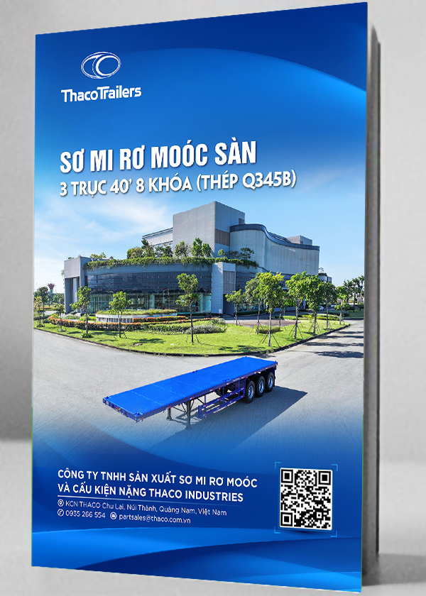 Sơ mi rơ moóc sàn 3 trục 40’ 8 khóa (Q345B)