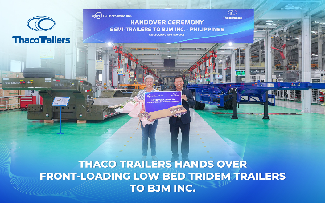 HANDS OVER FRONT-LOADING LOW BED TRIDEM TRAILERS