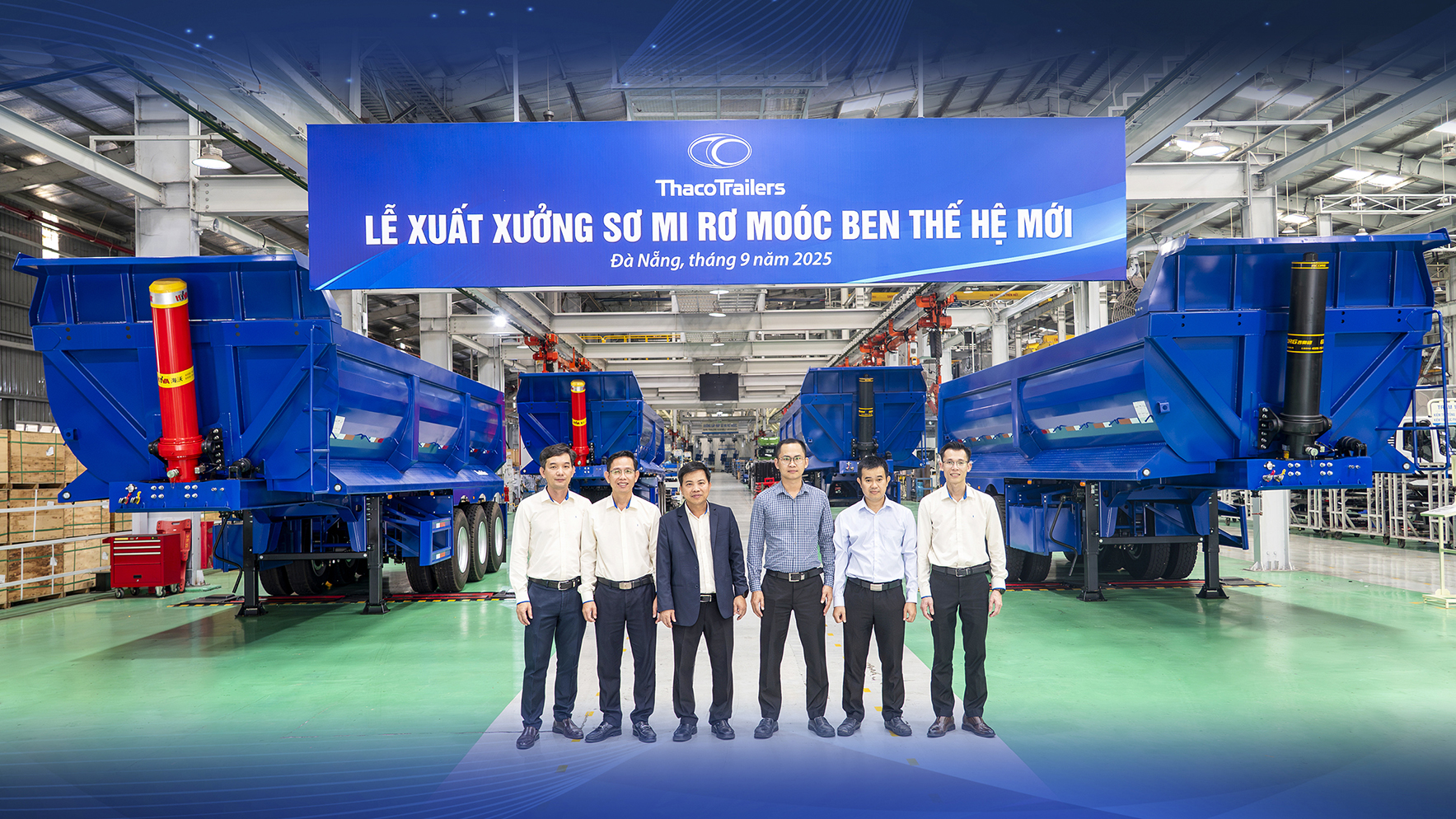 THACO TRAILERS TỔ CHỨC LỄ XUẤT XƯỞNG SƠ MI RƠ MOÓC BEN THẾ HỆ MỚI