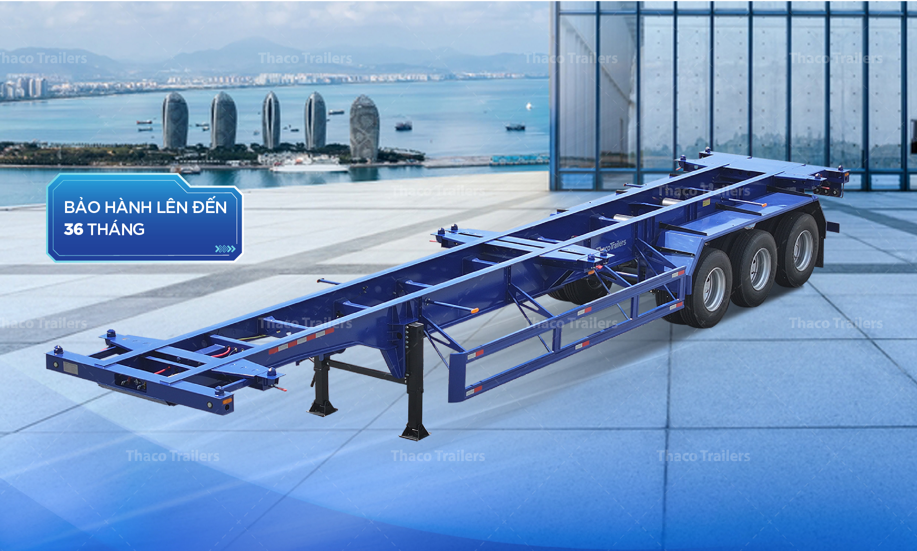 Thaco Trailers là nhà sản xuất sơ mi rơ moóc container uy tín, chất lượng hàng đầu Việt Nam.