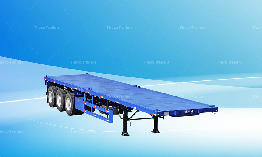 Sơ mi rơ mooc sàn thiết kế mặt sàn phẳng, không thành vách